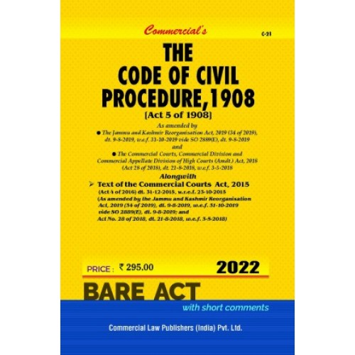 Commercial's The Code of Civil Procedure, 1908 [CPC] Bare Act 2022